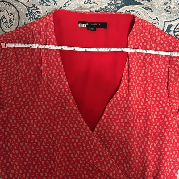 ALL SAINTS heart chiffon wrap dress (Size S) - Picture 13 of 13